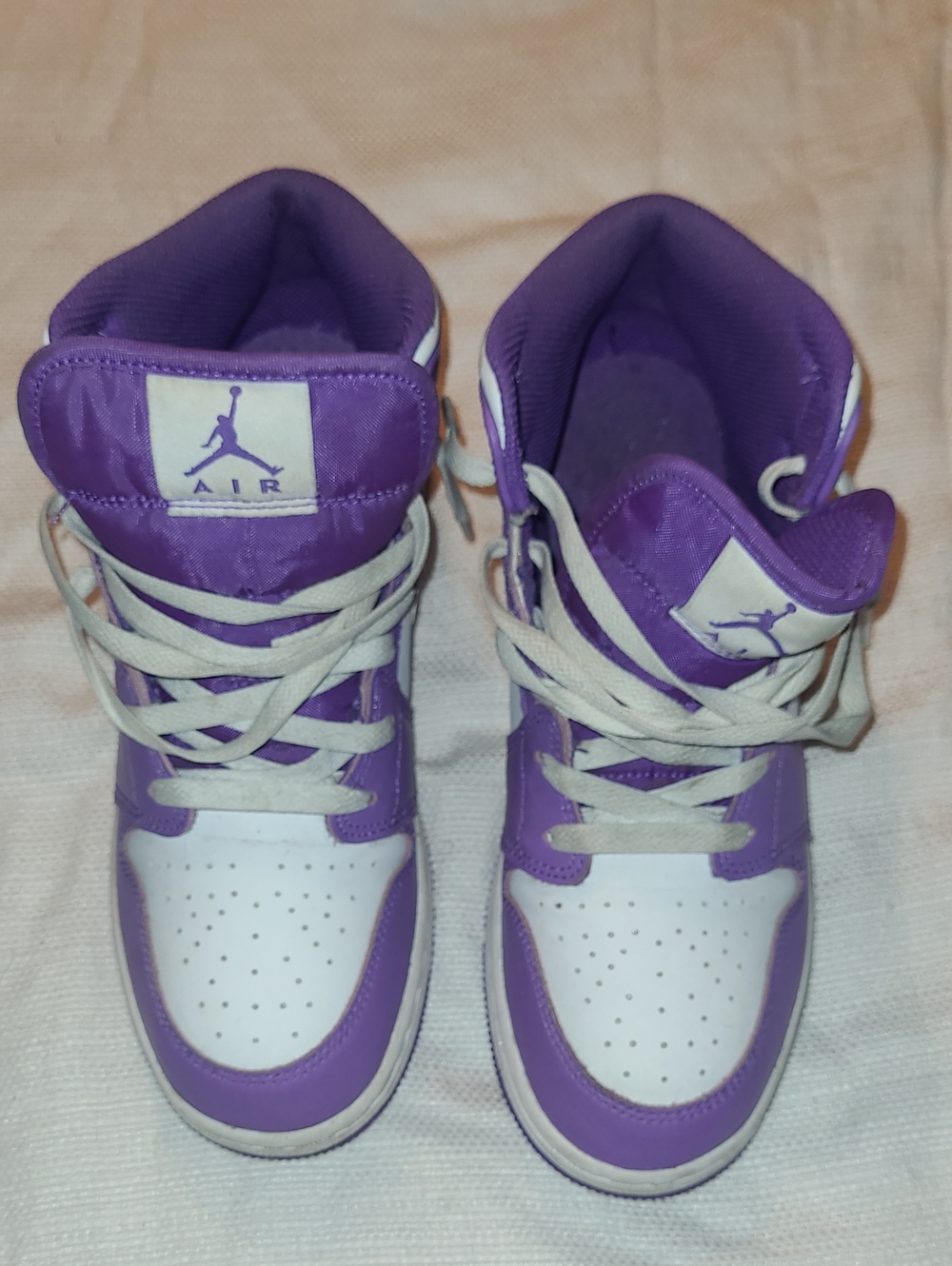 Jordan Kids' High-Top Sneakers - Purple and White